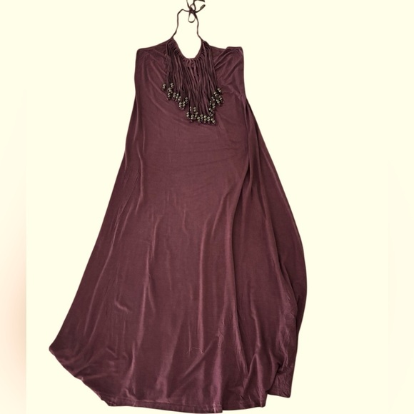POL Halter Maxi Fringe Dress NWT - Picture 2 of 5